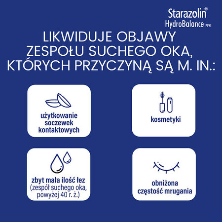 Starazolin HydroBalance PPH - Gocce per gli occhi per idratare e nutrire, 2x5ml. Ottima soluzione per i tuoi occhi.