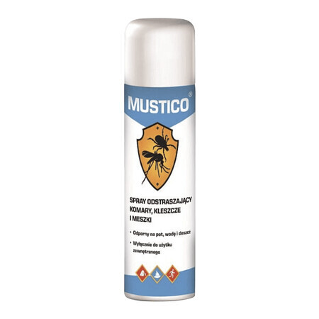 Mustico, spray repellente per zanzare e zecche, con DEET, 100 ml