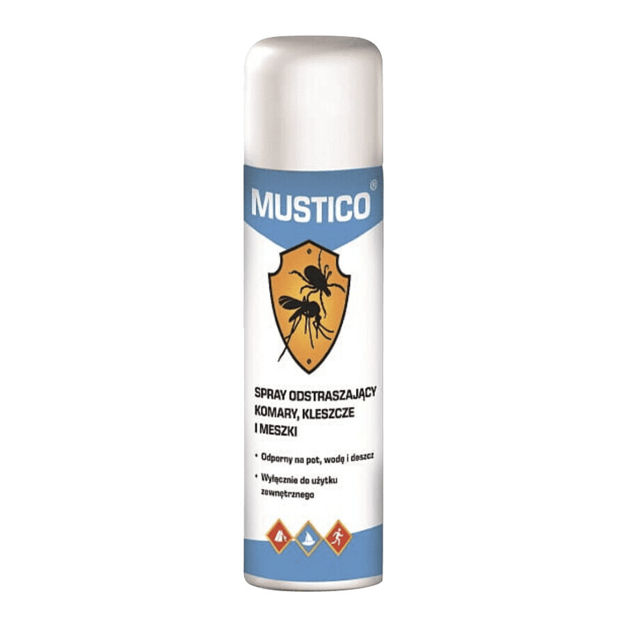 Mustico, spray repellente per zanzare e zecche, con DEET, 100 ml
