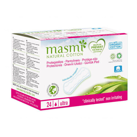 MasMI, Cotone Naturale, Ultra, Assorbenti Igienici, Confezione da 24