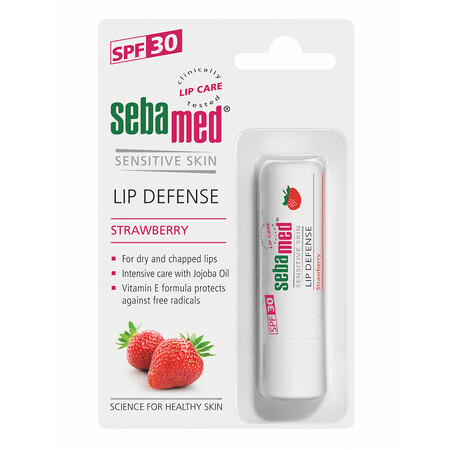 Dermatological protective lip balm with SPF 30 Strawberry, 4.8 g, Sebamed