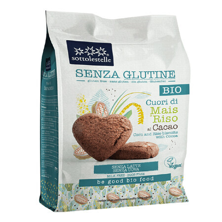 Biscotti vegani senza glutine con cacao eco, 250 g, Sottolestelle