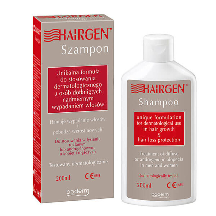 Hairgen, shampooing à usage dermatologique pour les personnes souffrant d'une chute excessive des cheveux, 200 ml