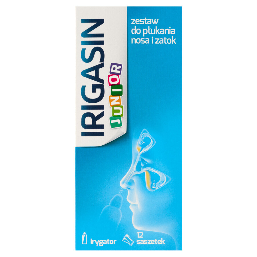 Irigasin Junior, Set (12 bustine + irrigatore)