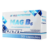 Allnutrition Mag B6, citrato di magnesio + vitamina B6, 30 capsule