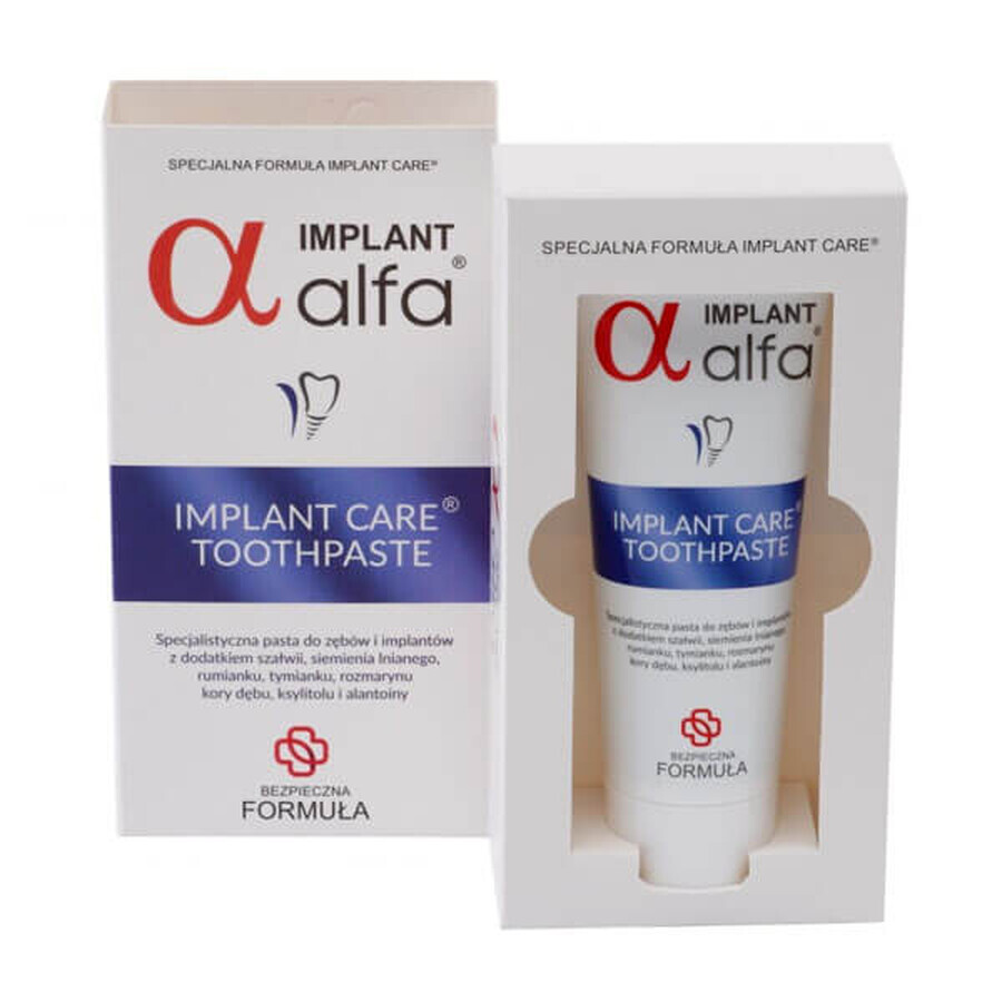 Dentifricio e detergente per impianti Alfa Implant, cura speciale 75ml