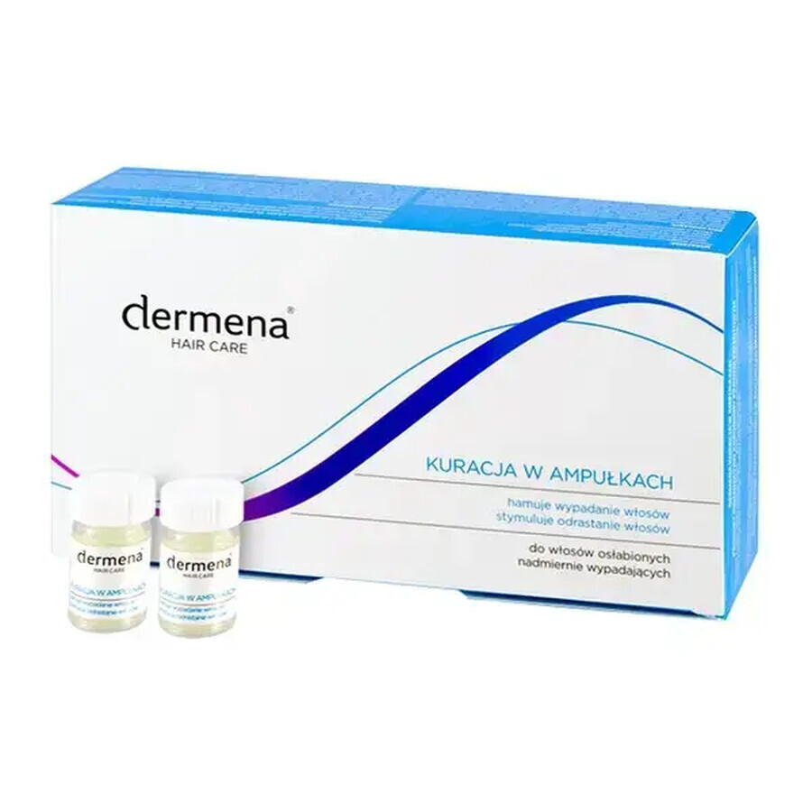 Dermena Hair Care, hair loss inhibition treatment, 5 ml x 15 ampoules