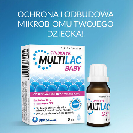 Multilac Baby Synbiotic, picături pentru copii de la 2 luni, 5 ml