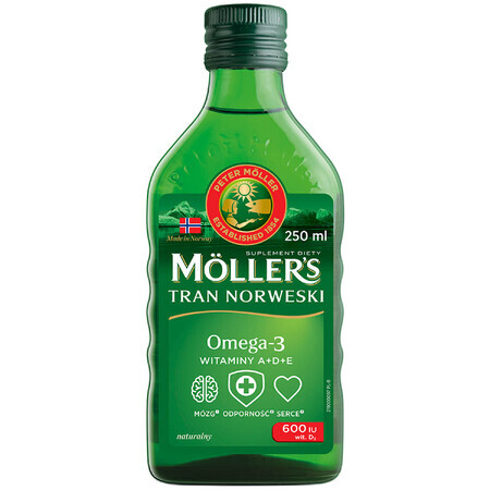 Olio di Pesce Omega-3 Naturale Moller s Tran Norvegese 250ml