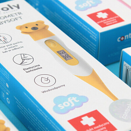 Controly BabySoft electronic thermometer, Flexi flexible tip, water resistant