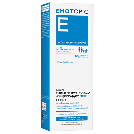 Emotopic, crema emolliente lenitiva e ammorbidente per il corpo, 200ml.