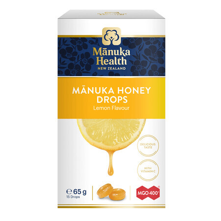 Miel de Manuka MGO 400+ y Sabor Limón Natural, 65g, Manuka Health