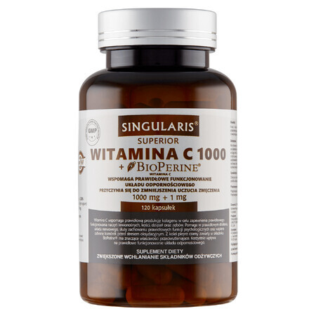 Singularis Superior, Vitamin C 1000 + Bioperine, 120 capsules