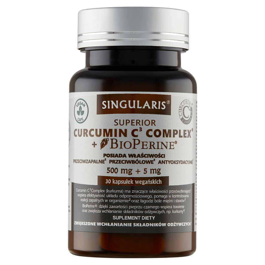 Singularis Superior Curcumin C3 Complex + Bioperine, 30 gélules