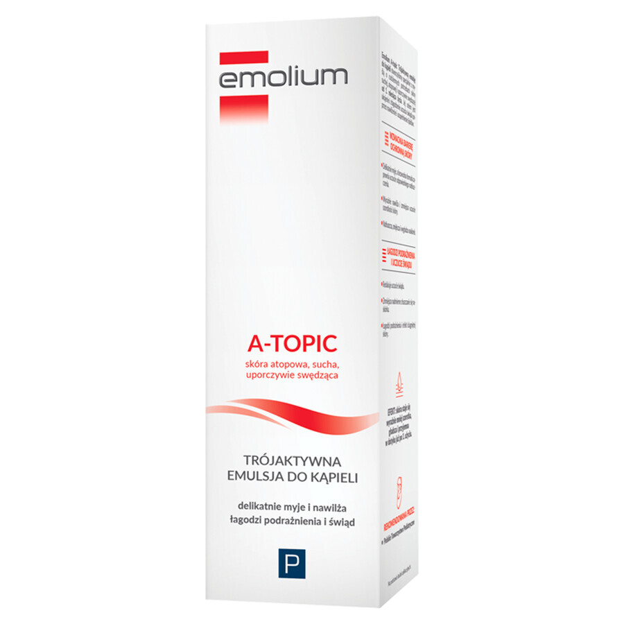 Emolium A-Topic, tri-active bath emulsion, from 1 month, 200 ml