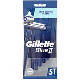 Gillette, Blue II Plus - Confezione di 5 Rasoi per la Rasatura