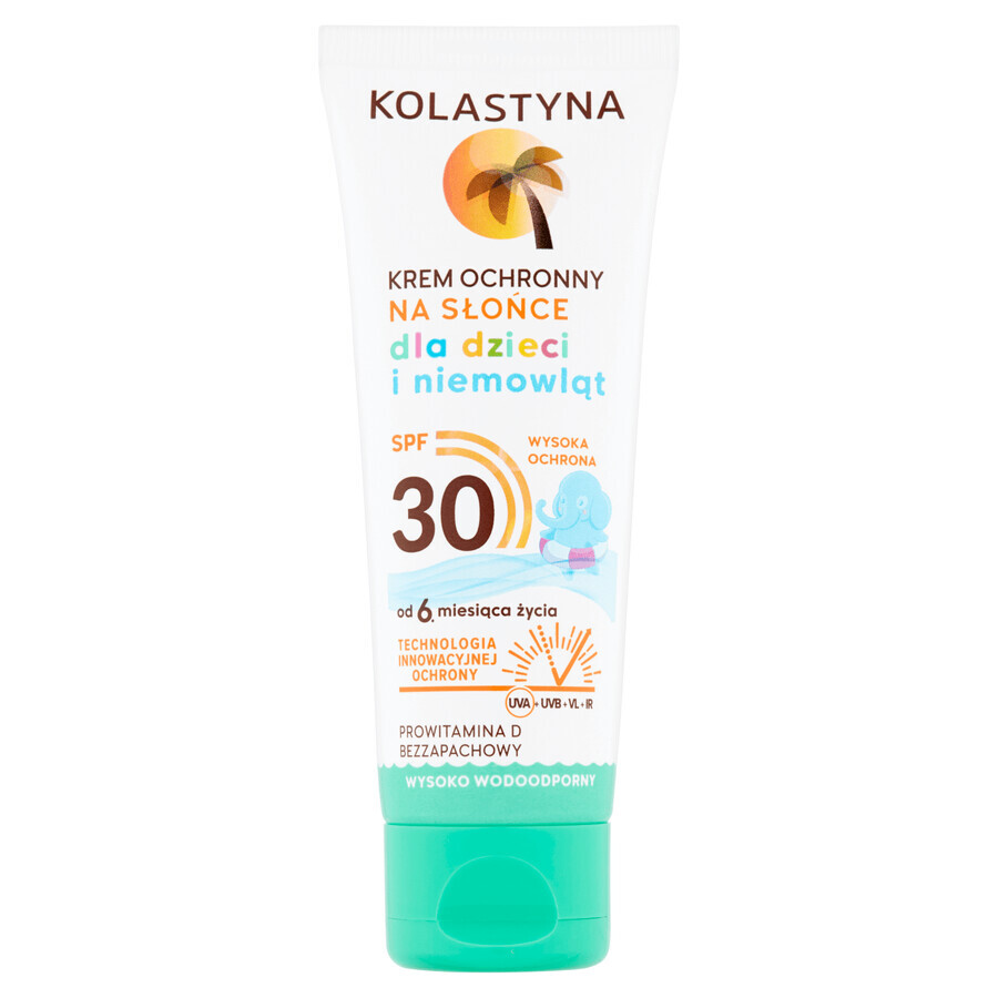Kolastyna, crema di protezione solare per bambini e neonati, da 6 mesi, SPF 30, 75 ml