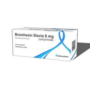 Bromhexin Slavia 8 mg, 20 compresse, Slavia Pharm