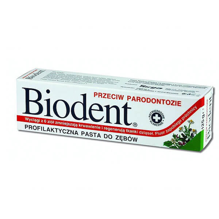 Biodent, dentifrice contre la parodontite, 75 g