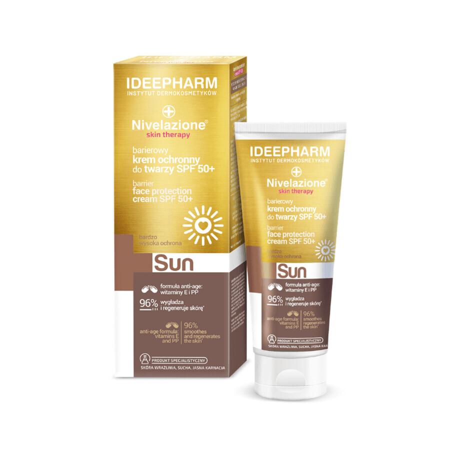 Nivelazione Skin Therapy Sun, Crema barieră, Cremă de protecție pentru față, SPF 50+, 50 ml