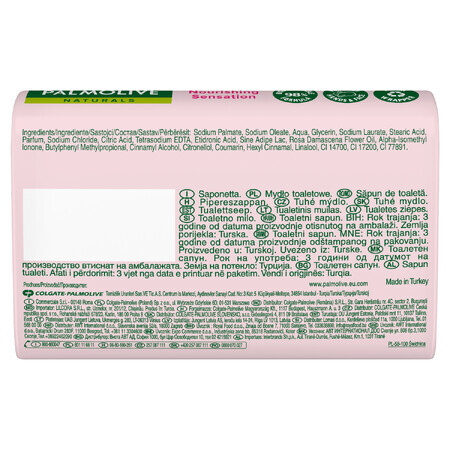 Palmolive, bar soap, milk and rose petals, 90 g