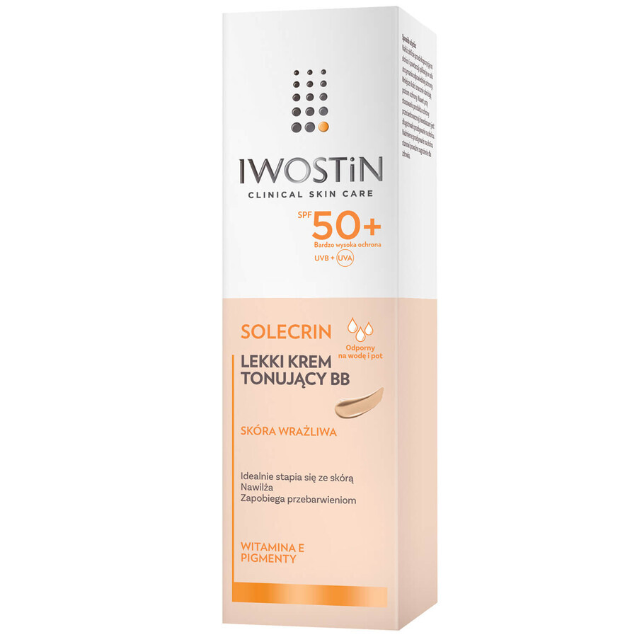 Iwostin Solecrin, BB cream, sensitive skin, SPF 50+, 30 ml