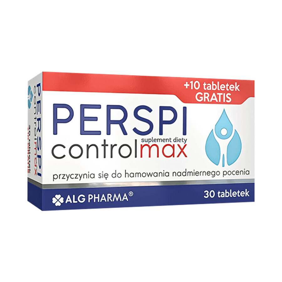 Perspi Control Max, 30 compresse + 10 compresse gratis, ALG Pharma