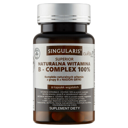 Singularis Superior Natural Vitamin B-Complex 100%, 30 capsule