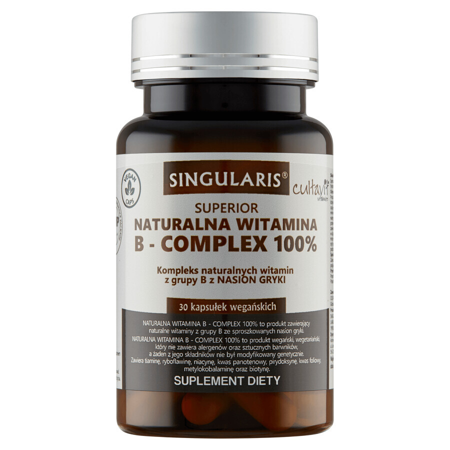 Singularis Superior Natural Vitamin B-Complex 100%, 30 capsule