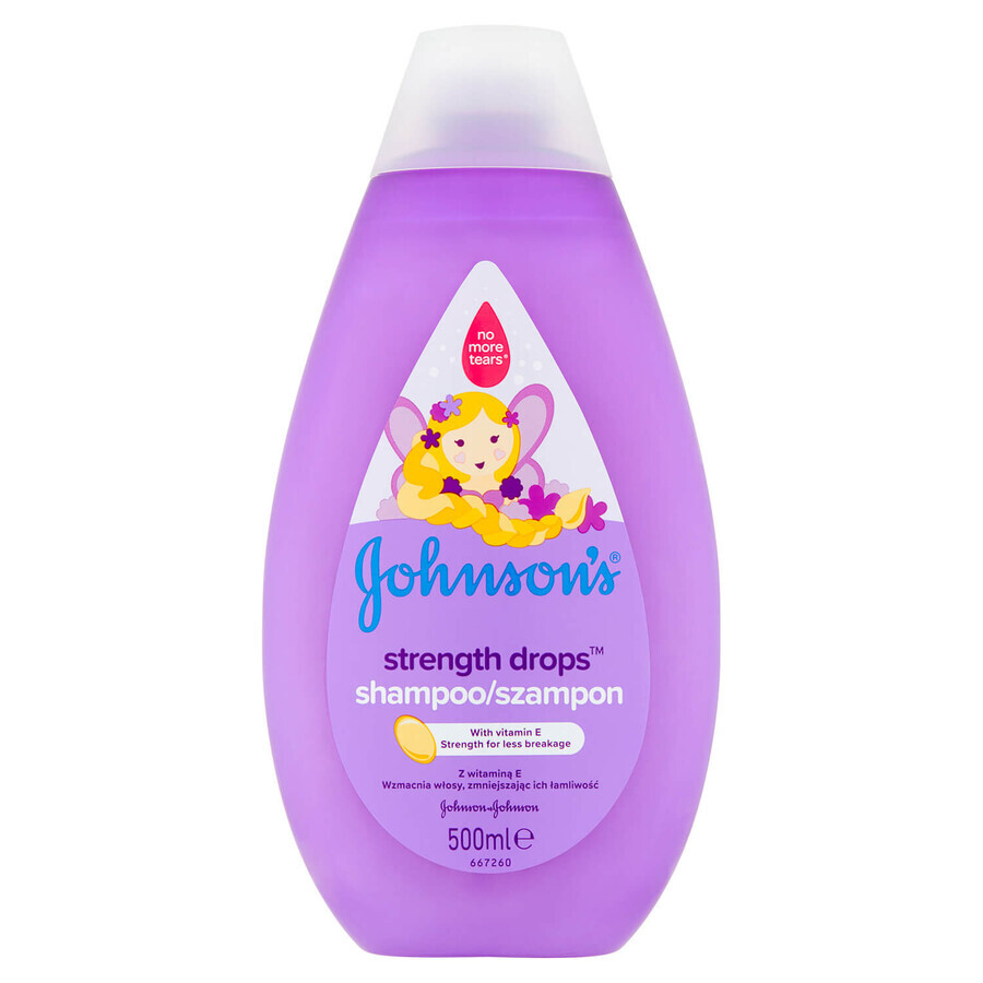 Johnson s Forza Drops Shampoo per Bambini con Vitamina E, 500ml