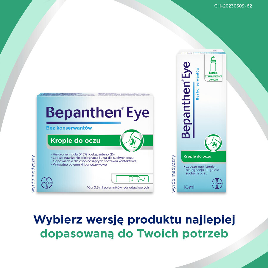 Bepanthen Eye drops, 0.5 ml x 10 single-dose containers