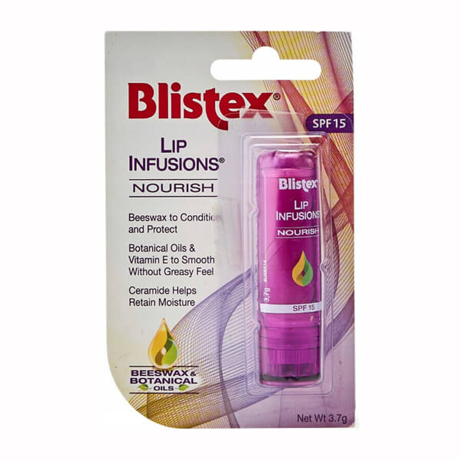 Balsamo labbra Blistex Nourish in stick 3,7g. La soluzione efficace per labbra secche e screpolate. Ricco di nutrienti per un idratazione profonda.