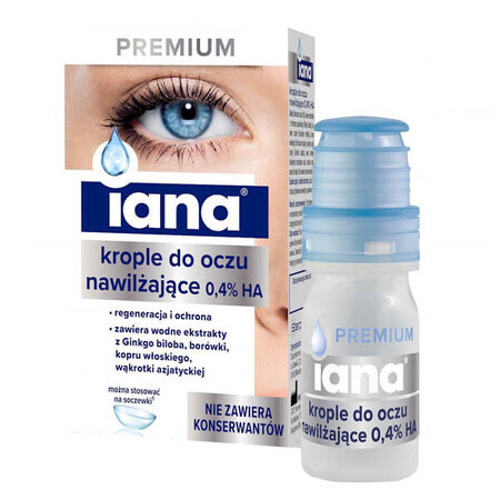 Iana Premium, collirio idratante 0,4% HA, 10 ml