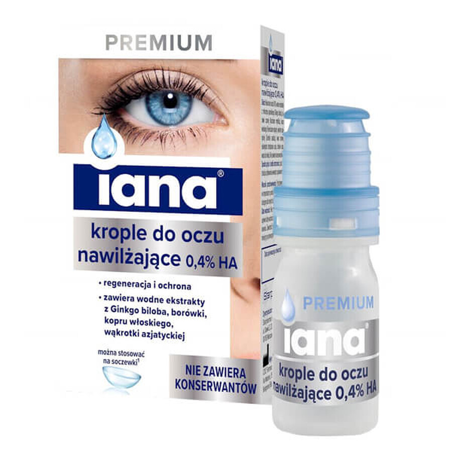 Iana Premium, collirio idratante 0,4% HA, 10 ml