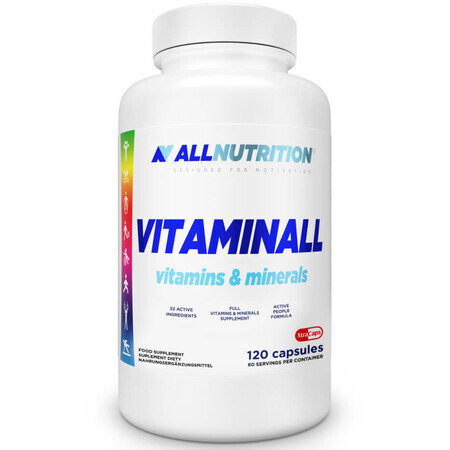 Complesso di vitamine e minerali Allnutrition Vitaminal, 120 capsule