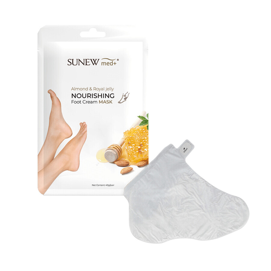 Maschera idratante per i piedi a forma di calzini SunewMed+ Mandorla e Latte d Api