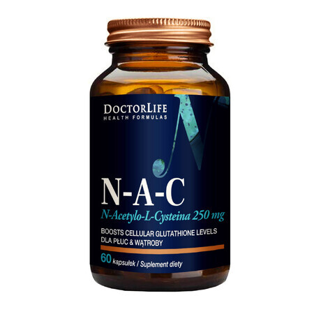 Doctor Life N-A-C, N-acétylcystéine 250 mg, 60 gélules