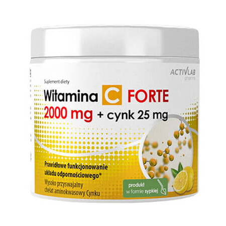 Activlab Pharma Vitamin C 2000 mg + Zink 25 mg Forte, 500 g