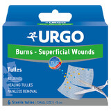 Urgo, mesh for burns and superficial wounds, 5 x 5 cm, 6 pieces