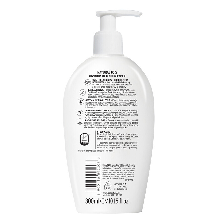 Gel Intimo Idratante AA 95%, 300 ml