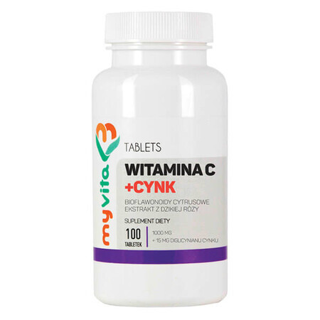MyVita, Integratore di Vitamina C + Zinco, 100 compresse
