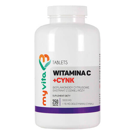 MyVita, Vitamin C + zinc, 250 tablets