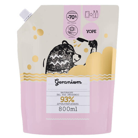 Yope, Gel Doccia al Geranio - Ricarica da 800 ml