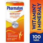 Pharmaton Geriavit, 100 compresse - Integratore alimentare per la vitalità quotidiana delle persone anziane. Formula con ingredienti selezionati per sostenere il corpo nelle sfide quotidiane.