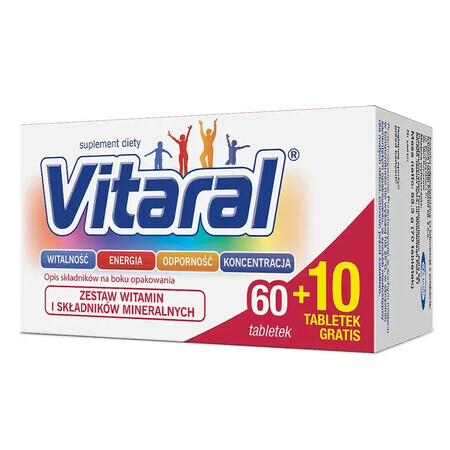 Vitaral, 60 comprimidos + 10 comprimidos gratuitos