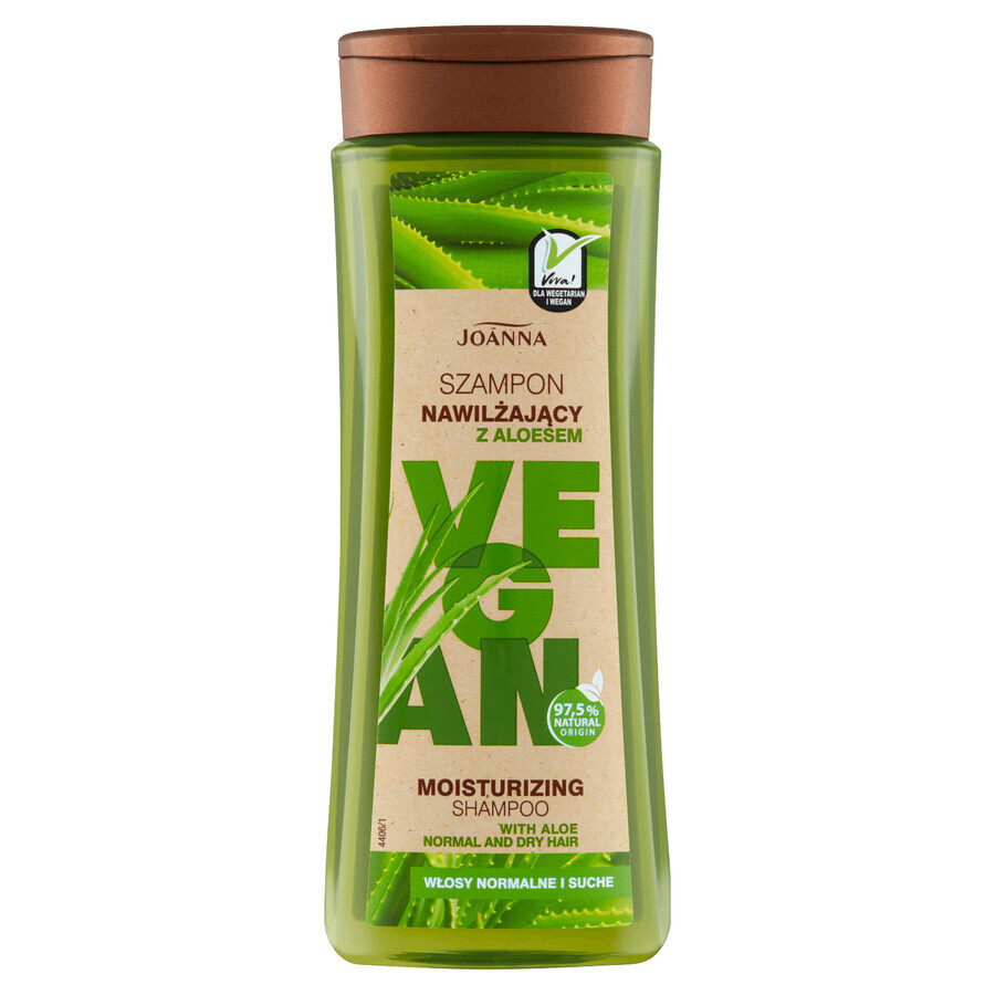 Joanna Vegan, moisturizing shampoo with aloe vera, normal and dry hair, 300 ml