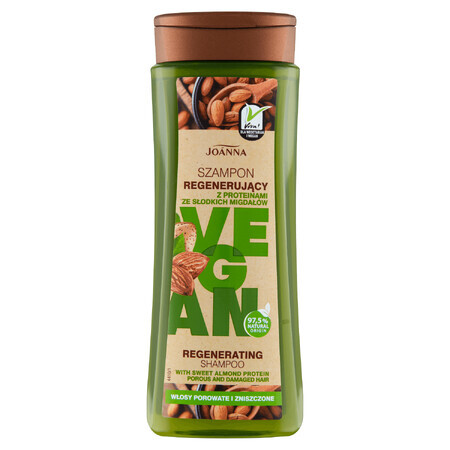 Shampoo Rigenerante Vegano con Proteine di Mandorle Dolci, 300ml.