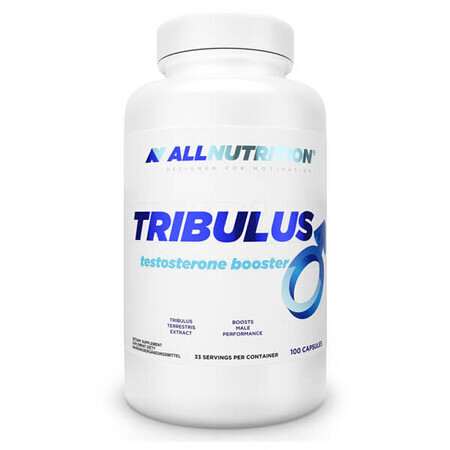 Allnutrition, Integratore di Testosterone a base di Tribulus, 100 capsule.