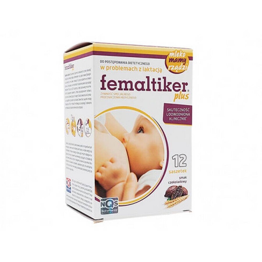 Femaltiker Plus, gusto cioccolato, 12 bustine