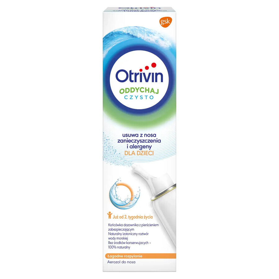 Otrivin Breathe Clean, spray nasale per bambini da 2 settimane, 100 ml